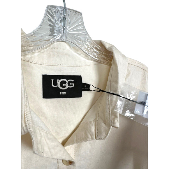 NWOT UGG Cream Button Down Shirt for Women - Picture 5 of 10
